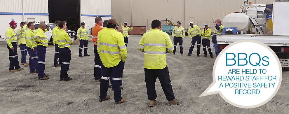 BBQs are held to reward staff for a positive safety record.