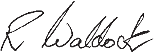 signature of Reece Waldock