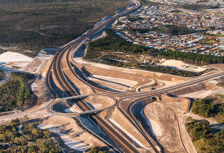 Aerial view of suburban Perth