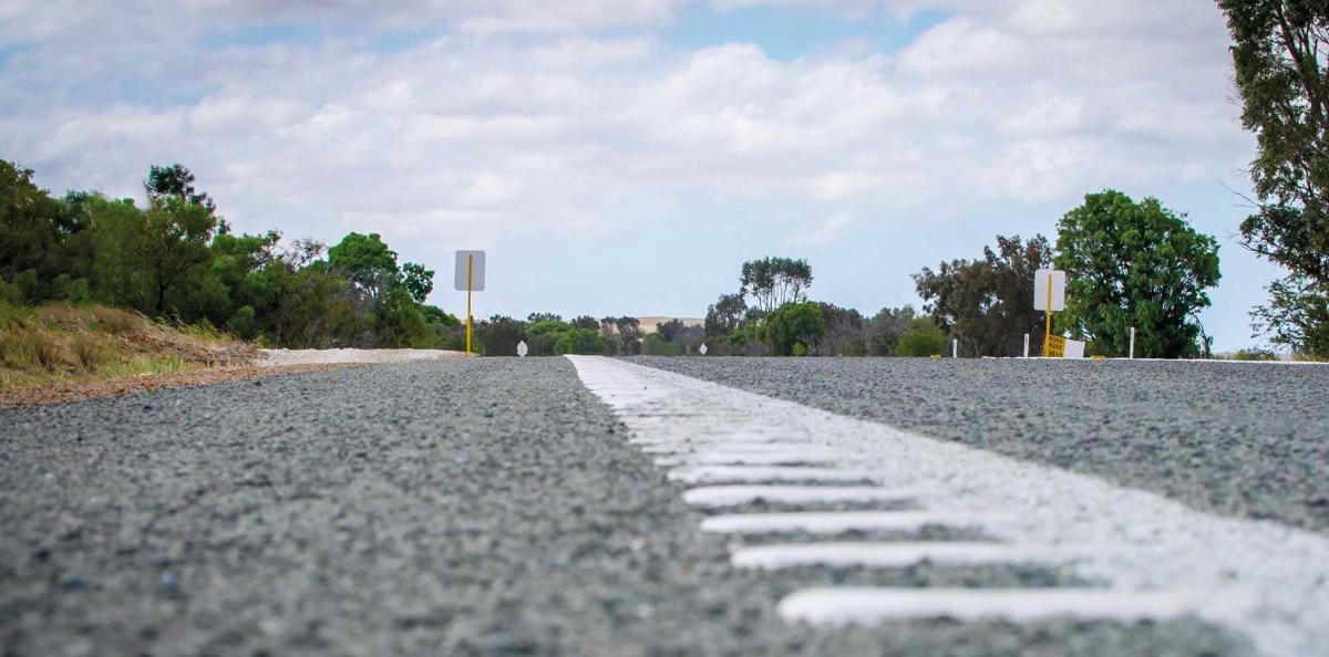 Eye level view of road surface