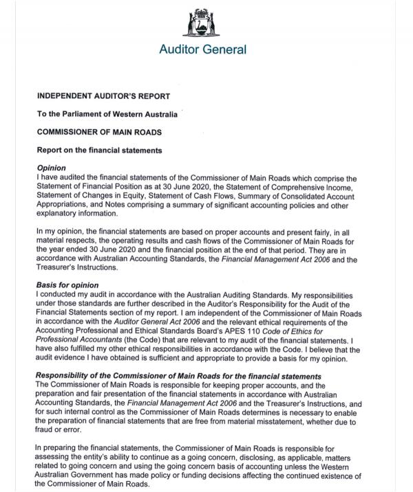 auditor generals report 1
